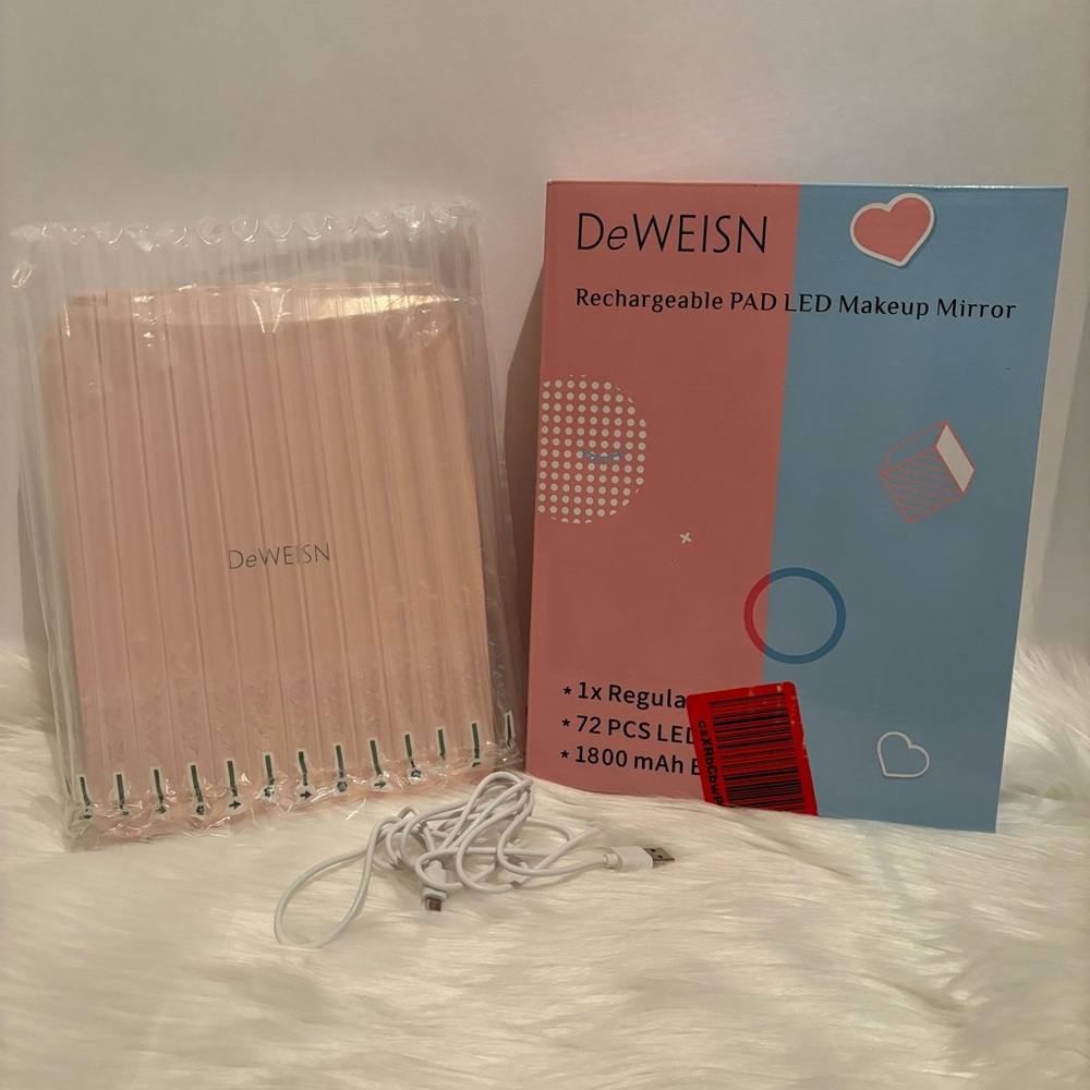 Deweisn Folding Travel Rechargeable LED Makeup Mirror NIB - Picture 5 of 10